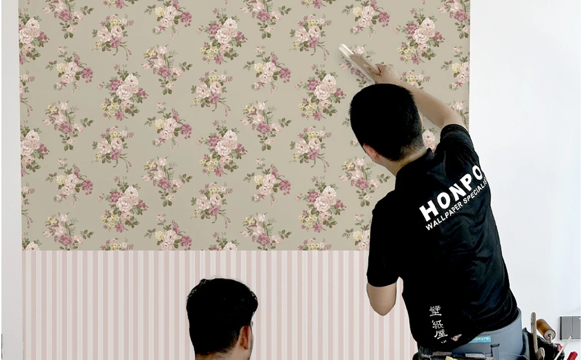 Living Area Transformation with Floral Charm Wallpaper